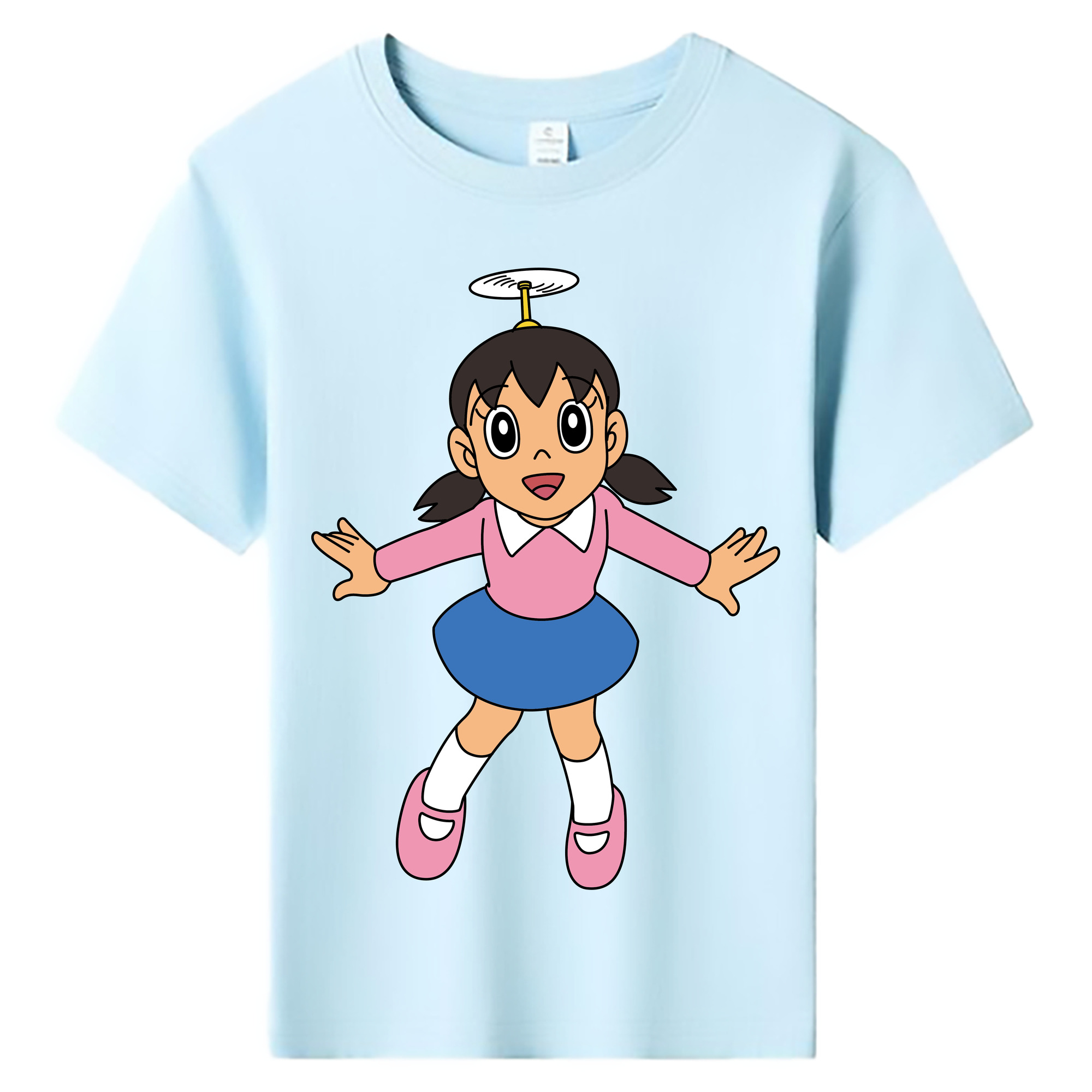 （画像用） ドラえもん みなもと しずか Doraemon Shizuka Minamoto 綿100％キッズTシャツ（フロントプリント）